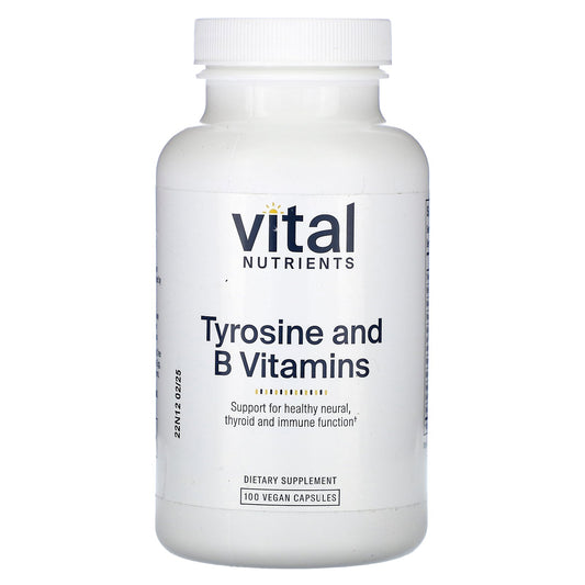 Vital Nutrients, Tyrosine and B Vitamins, 100 Vegan Capsules