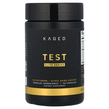 Kaged, Elite Series, Test, Testosterone + Nitric Oxide Support, 90 Capsules