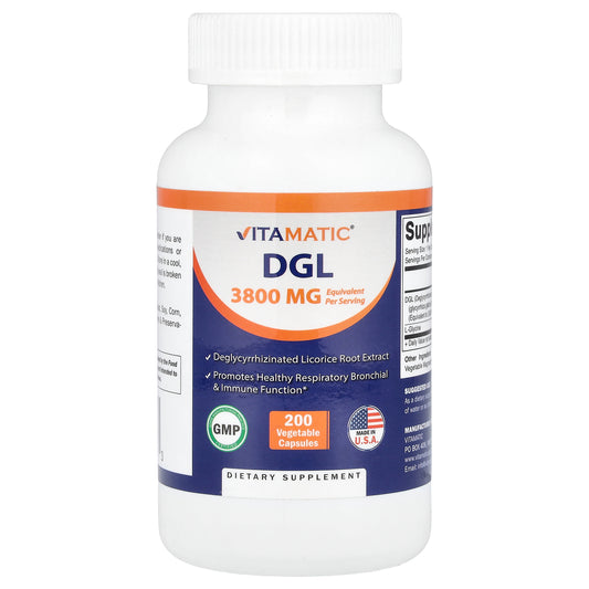 Vitamatic, DGL, 200 Vegetable Capsules