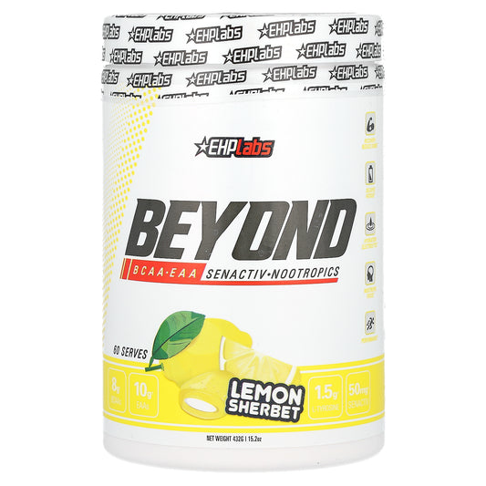 EHPlabs, Beyond, BCAA + EAA, Lemon Sherbet, 15.2 oz (432 g)