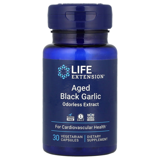 Life Extension, Aged Black Garlic, 500 mg, 30 Vegetarian Capsules