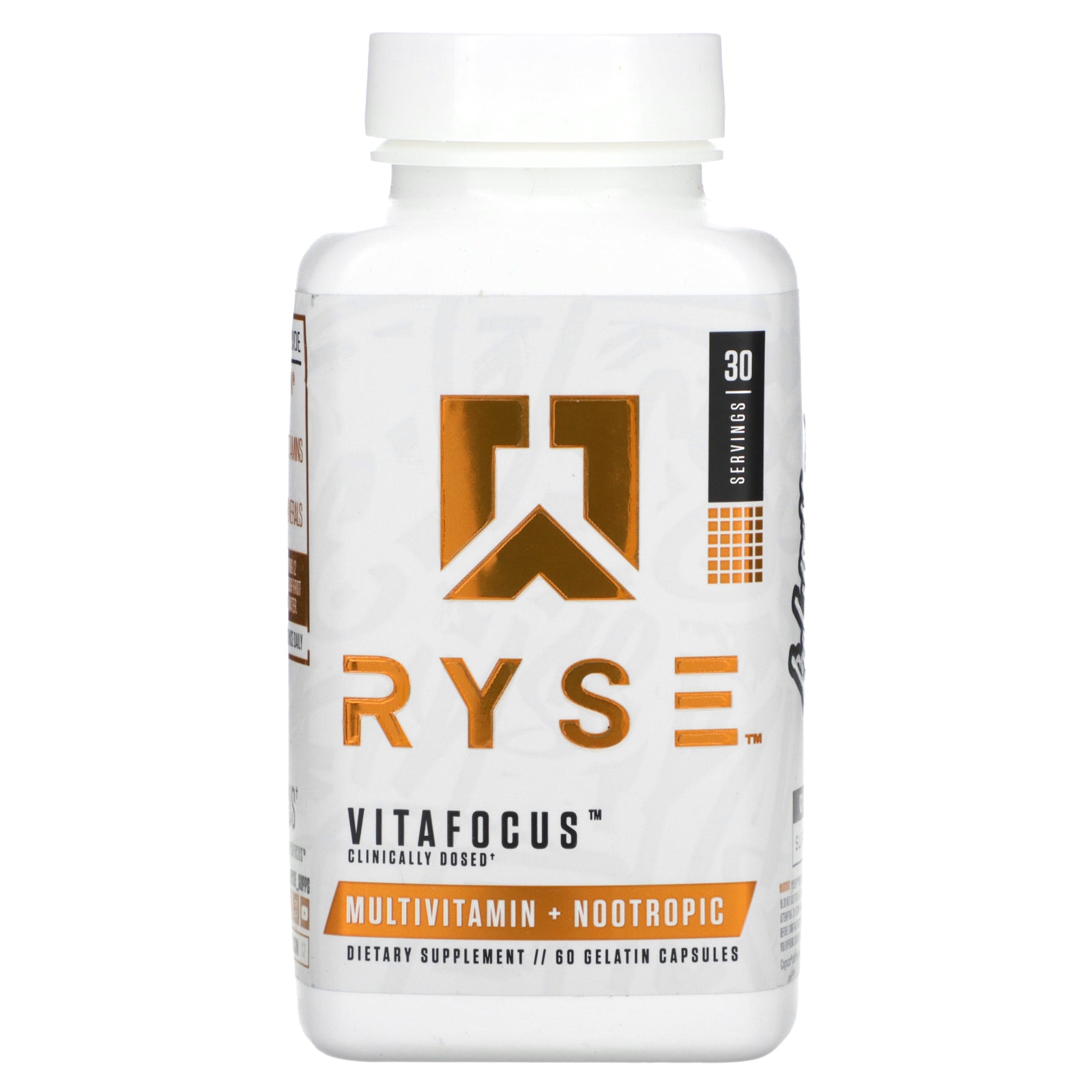 RYSE, Vitafocus, Multivitamin + Nootropic, 60 Gelatin Capsules