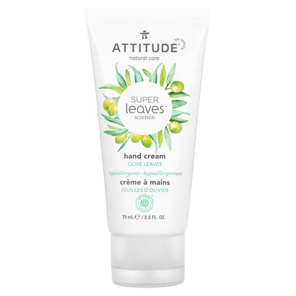 ATTITUDE, Super Leaves Science, Hand Cream, Olive Leaves , 2.5 fl oz (75 ml)