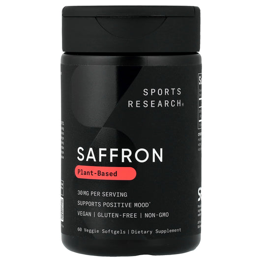 Sports Research, Saffron, 30 mg, 60 Veggie Softgels