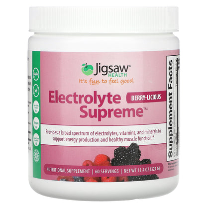 Jigsaw Health, Electrolyte Supreme™, Berry-Licious, 11.4 oz (324 g)