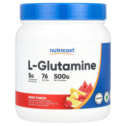Nutricost, L-Glutamine, Fruit Punch , 17.9 oz (500 g)