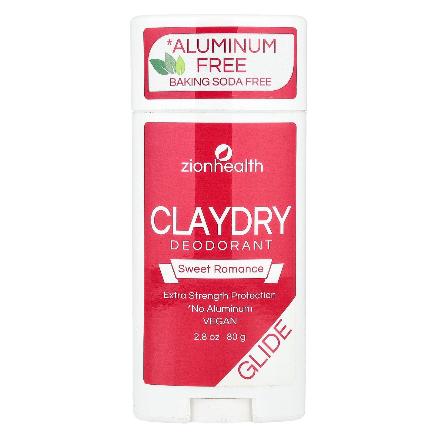 Zion Health, Glide, ClayDry Deodorant, Sweet Romance, 2.8 oz (80 g)