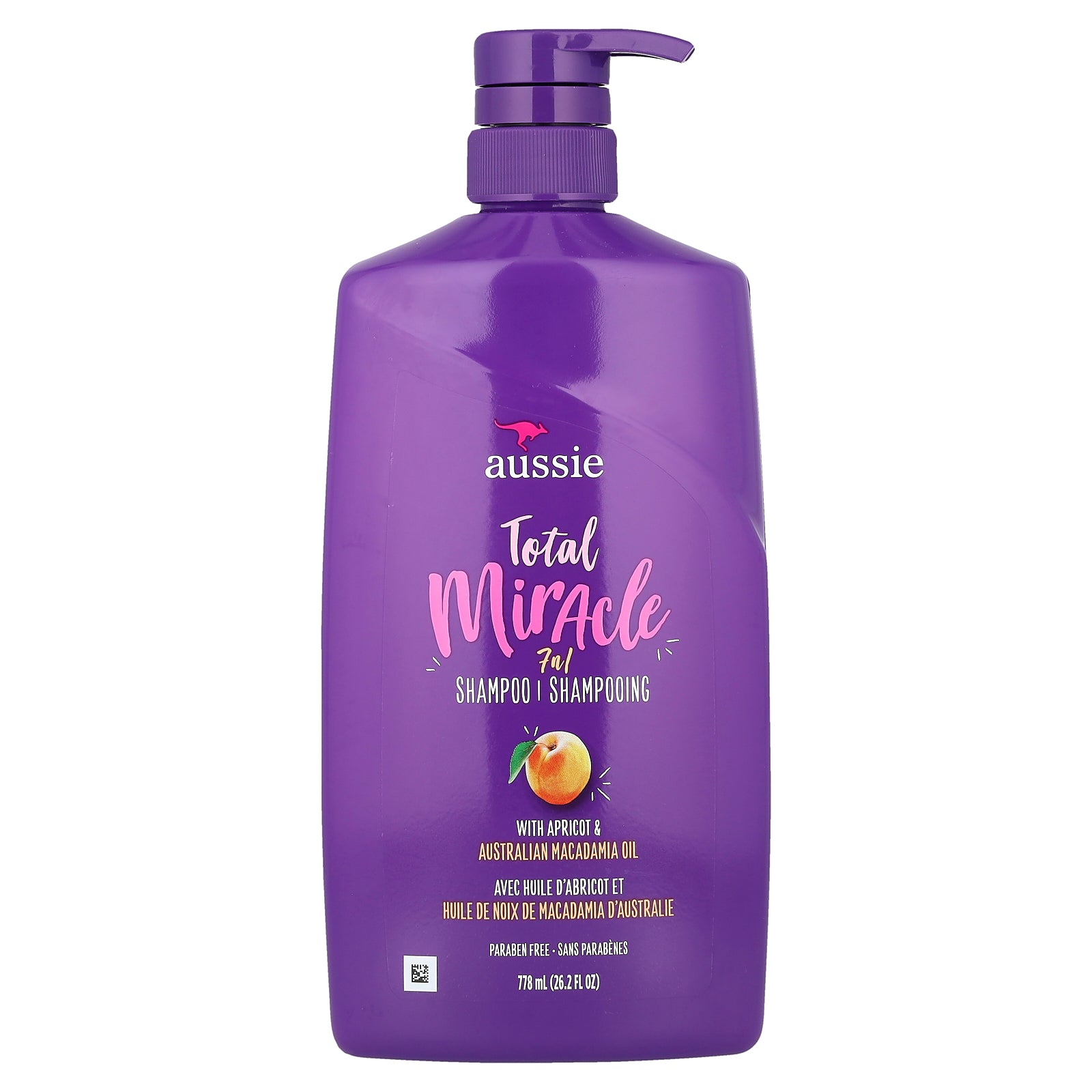 Aussie, Total Miracle, 7 in 1 Shampoo With Apricot & Australian Macadamia Oil, 26.2 fl oz (778 ml)