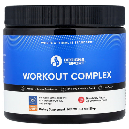 Designs For Health, Designs for Sport®, Workout Complex, Strawberry, 6.3 oz (180 g)
