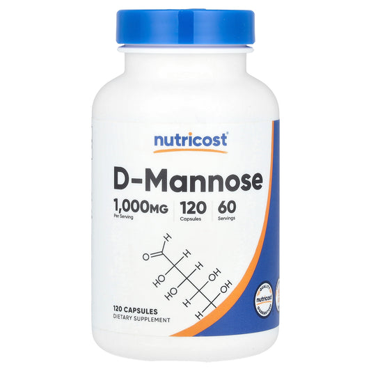 Nutricost, D-Mannose, 1,000 mg, 120 Capsules (500 mg Per Capsule)