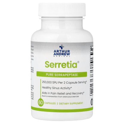 Arthur Andrew Medical, Serretia®, 60 Capsules (125,000 SPU per Capsule)