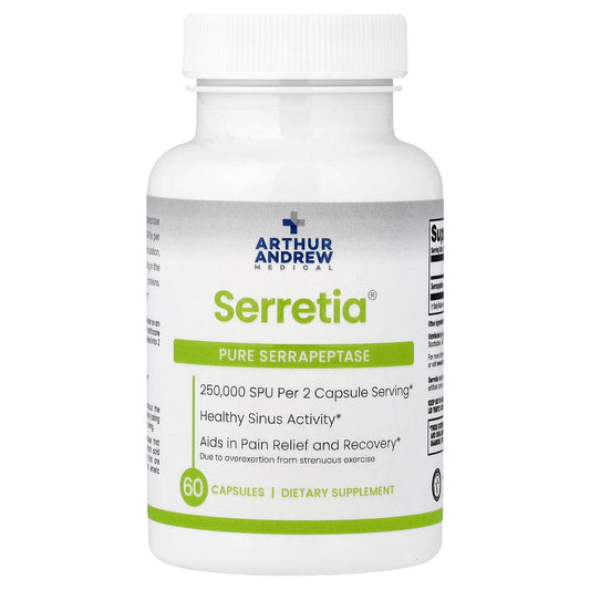 Arthur Andrew Medical, Serretia®, 60 Capsules (125,000 SPU per Capsule)
