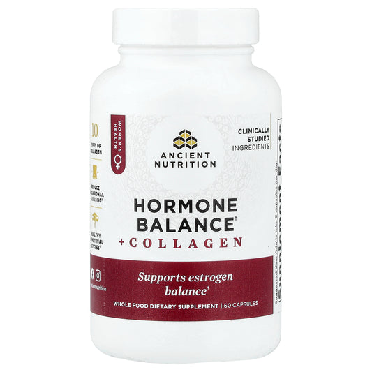 Ancient Nutrition, Hormone Balance + Collagen, 60 Capsules
