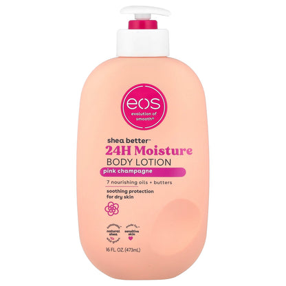 EOS, Shea Better™, 24H Moisture Body Lotion, Pink Champagne, 16 fl oz (473 ml)