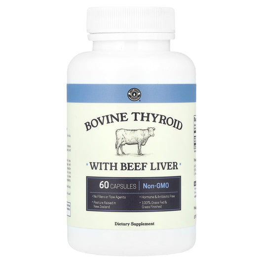 Left Coast Performance, Bovine Thyroid with Beef Liver, 60 Capsules