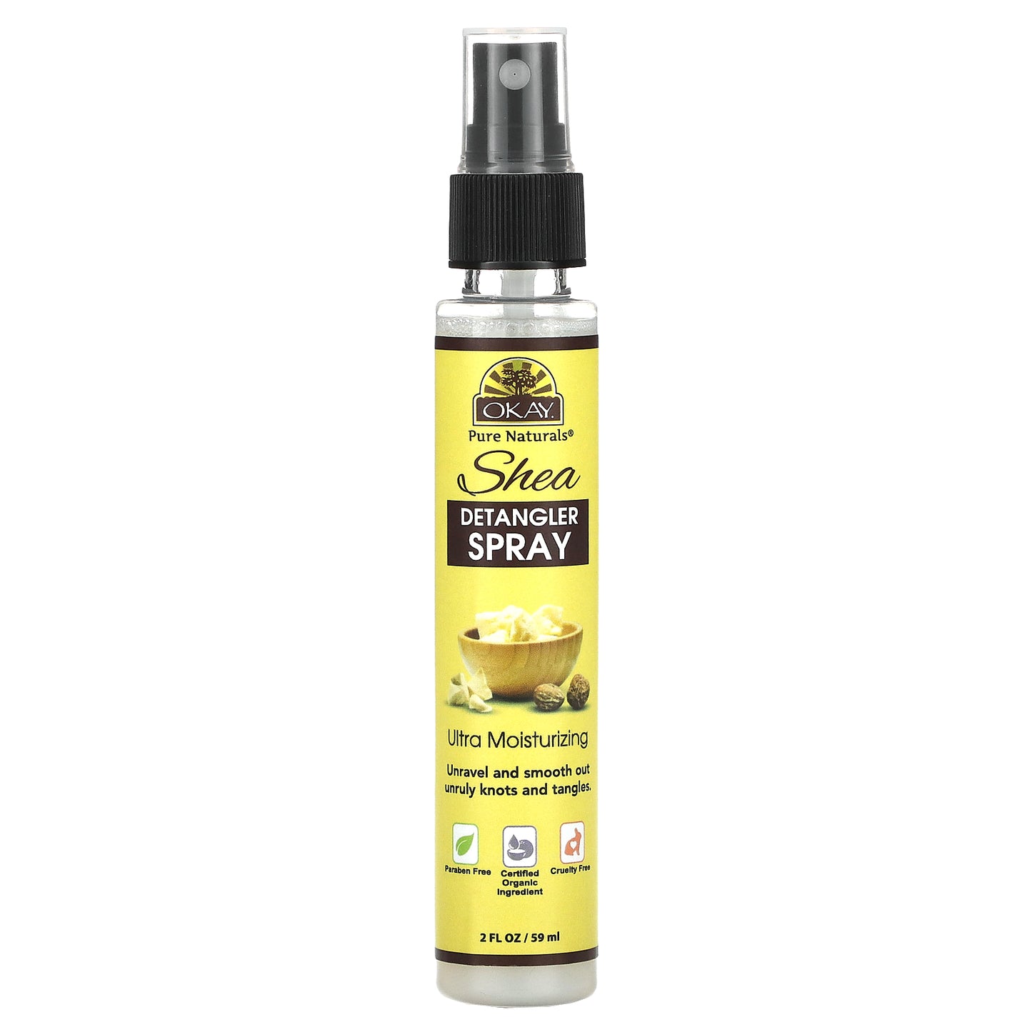 Okay Pure Naturals, Shea Detangler Spray, 2 fl oz (59 ml)