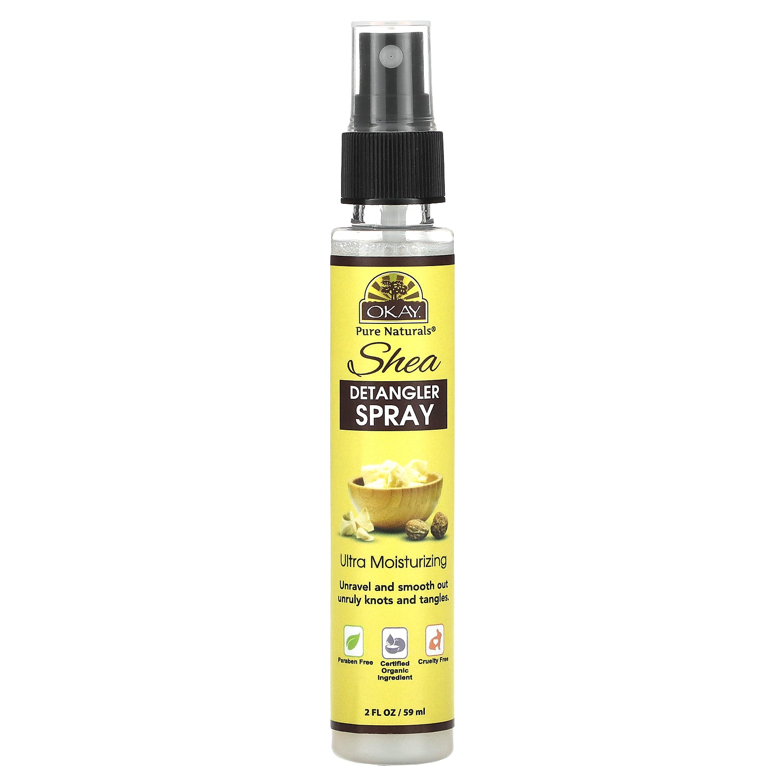 Okay Pure Naturals, Shea Detangler Spray, 2 fl oz (59 ml)