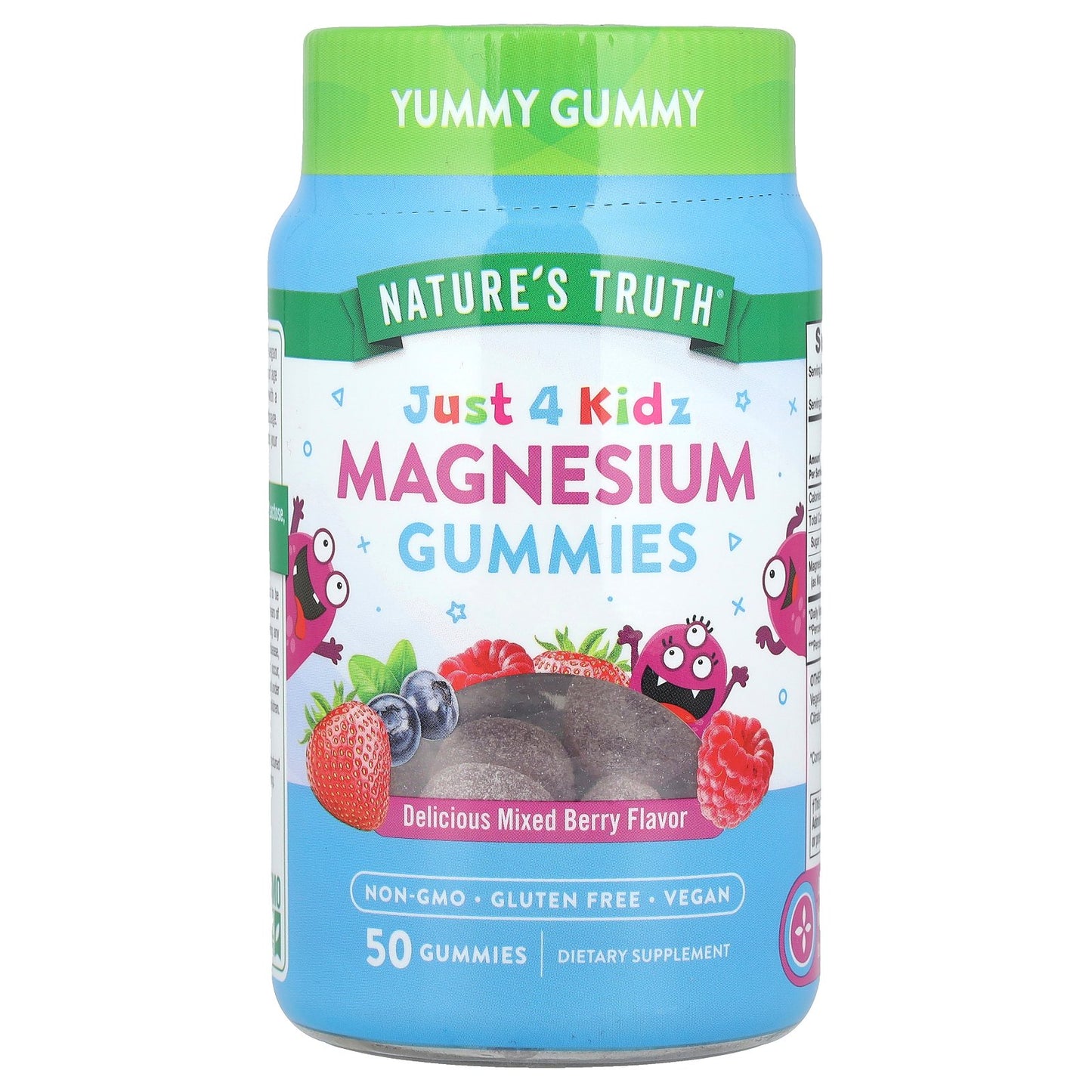 Nature's Truth, Just 4 Kidz, Magnesium Gummies, Delicious Mixed Berry, 50 Gummies