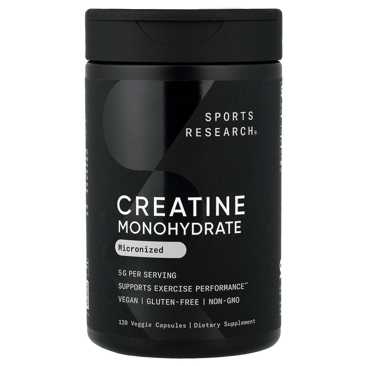 Sports Research, Creatine Monohydrate, Micronized, 120 Veggie Capsules (1.25 g per Capsule)