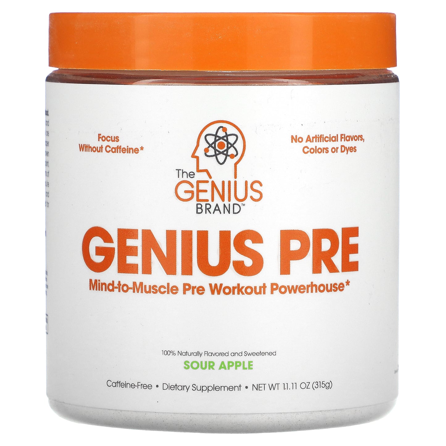 The Genius Brand, Genius Pre, Sour Apple, 11.11 oz (315 g)