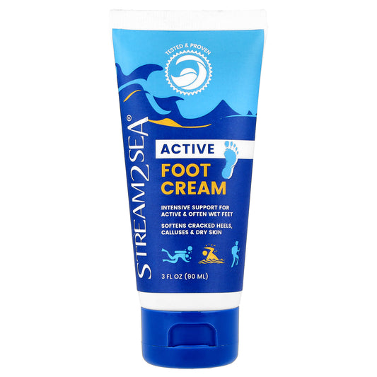 Stream2Sea, Active, Foot Cream, 3 fl oz (90 ml)