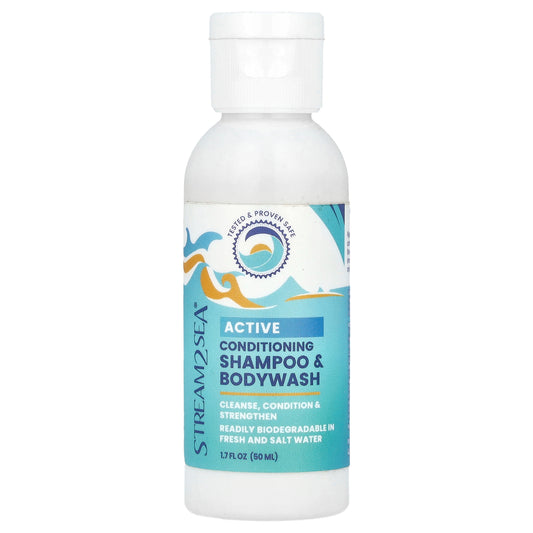 Stream2Sea, Active Conditioning Shampoo & Bodywash, 1.7 fl oz (50 ml)