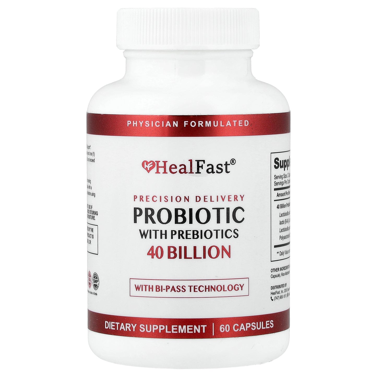 HealFast, Probiotic With Prebiotics, 60 Capsules
