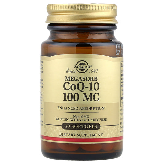 Solgar, Megasorb CoQ-10 , 100 mg, 30 Softgels