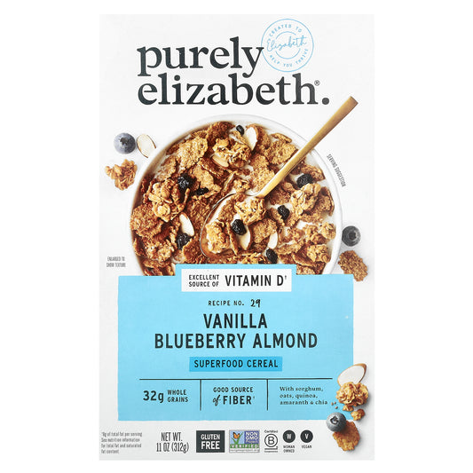 Purely Elizabeth, Superfood Cereal, Vanilla Blueberry Almond, 11 oz (312 g)