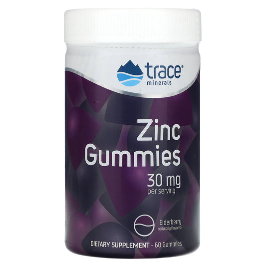 Trace, Zinc Gummies, Elderberry, 30 mg, 60 Gummies (15 mg per Gummy)