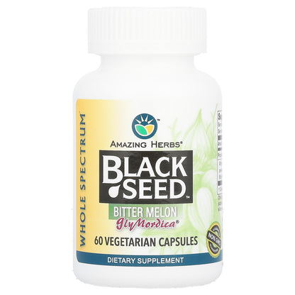 Amazing Herbs, Black Seed, Bitter Melon, 60 Vegetarian Capsules