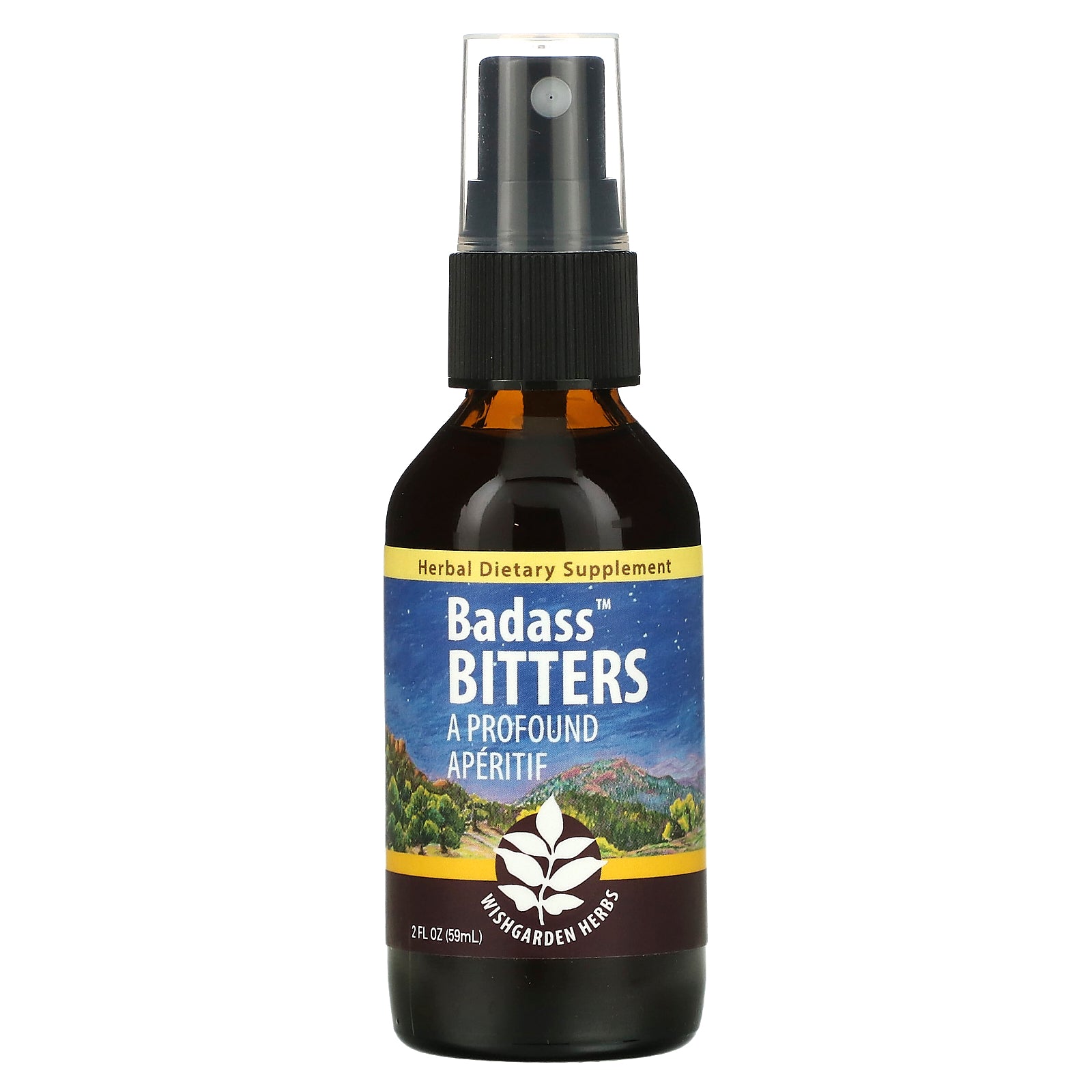 WishGarden Herbs, Badass™ Bitters, A Profound Aperitif, 2 fl oz (59 ml)