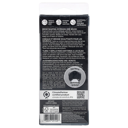 Tweezerman, Brow Shaping Scissors & Brush, 2 Piece Set