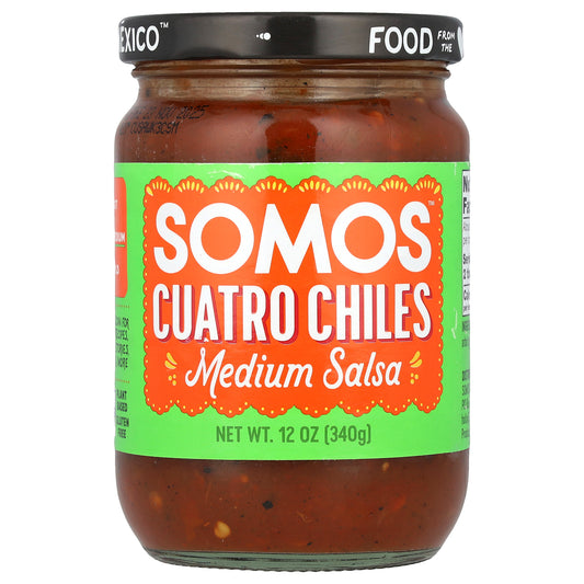 Somos, Cuatro Chiles Salsa, Medium , 12 oz (340 g)