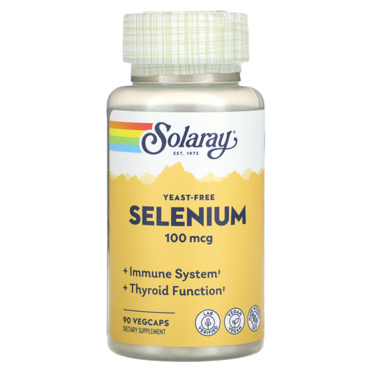 Solaray, Yeast-Free Selenium, 100 mcg, 90 VegCaps