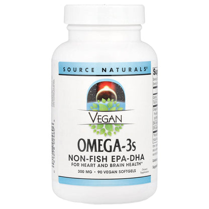 Source Naturals, Vegan Omega-3s, 300 mg , 90 Vegan Softgels