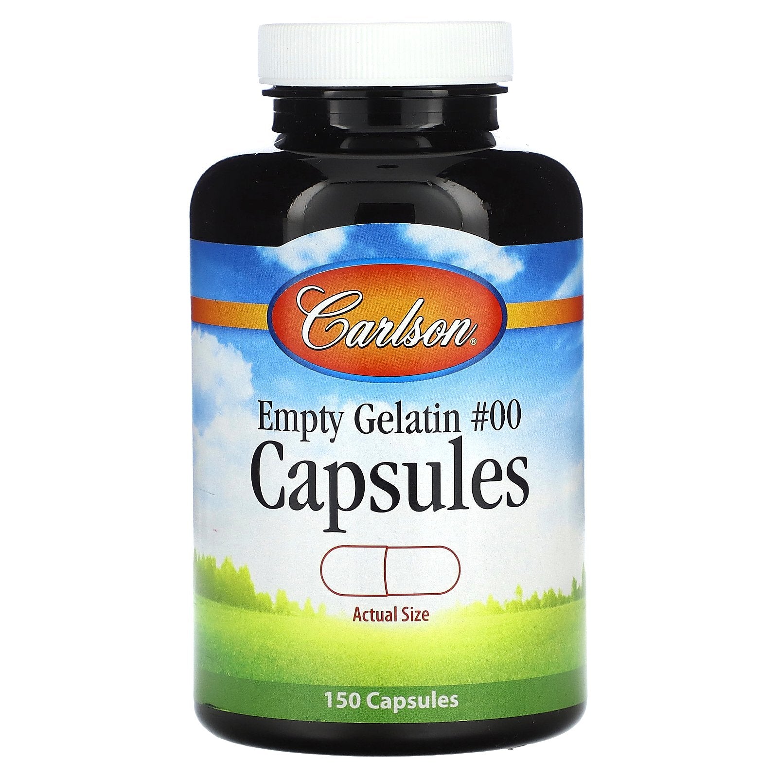 Carlson, Empty Gelatin Capsules #00, 150 Capsules