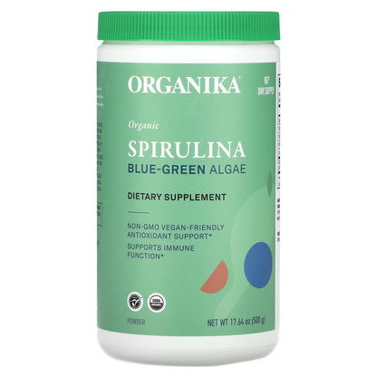 Organika, Organic Spirulina Blue-Green Algae, 17.64 oz (500 g)