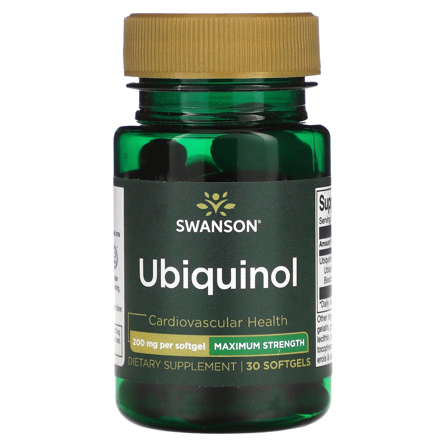Swanson, Ubiquinol, Maximum Strength, 200 mg, 30 Softgels