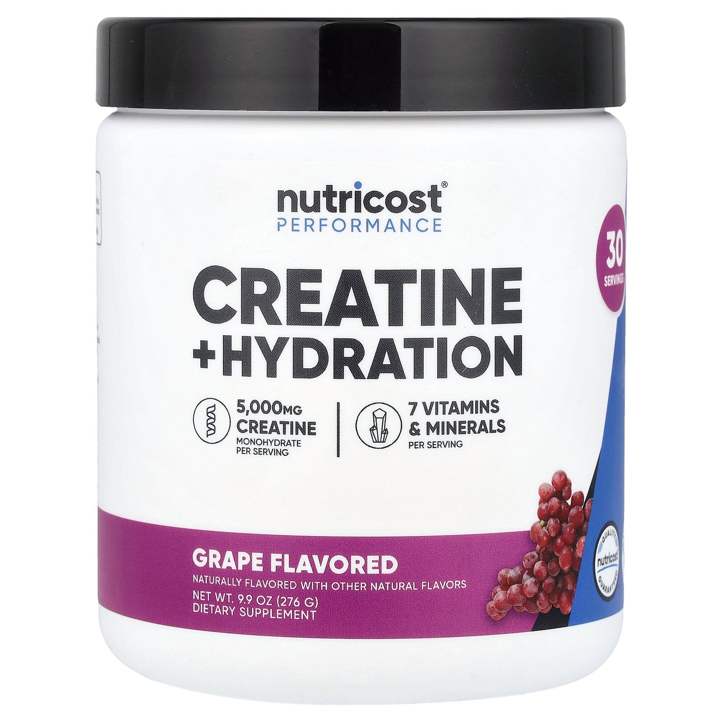 Nutricost, Performance, Creatine + Hydration, Grape, 9.9 oz (276 g)