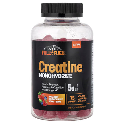 21st Century, Full Fuel 365™, Creatine Monohydrate Gummies, Mixed Berry, 75 Gummies (1 g per Gummy)