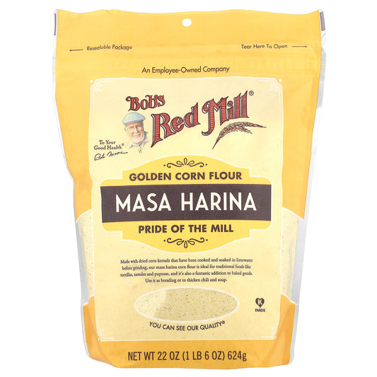 Bob's Red Mill, Golden Corn Flour, Masa Harina, 22 oz (624 g)