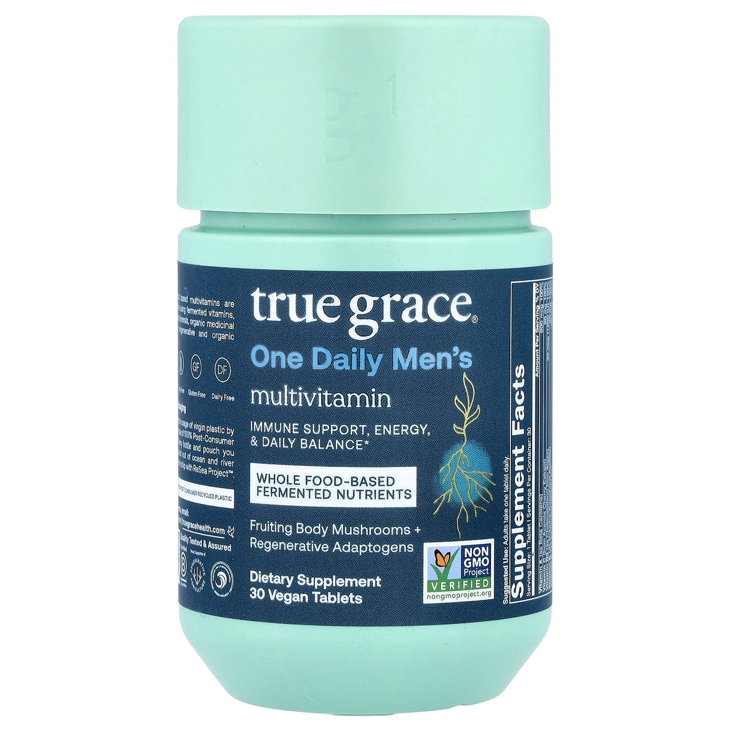 True Grace, One Daily Men's Multivitamin, 30 Vegan Tablets