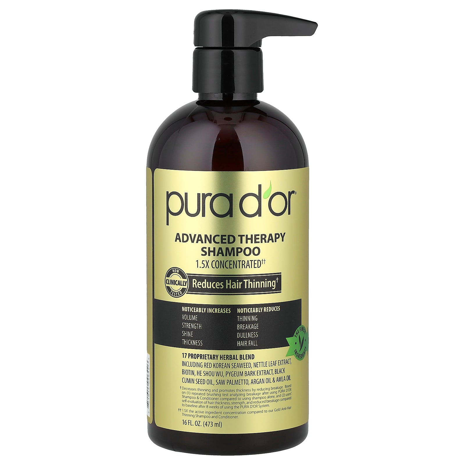 Pura D'or, Advanced Therapy Shampoo, 16 fl oz (473 ml)