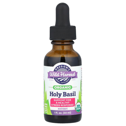 Oregon's Wild Harvest, Organic Holy Basil Extract, 1 fl oz (30 ml)