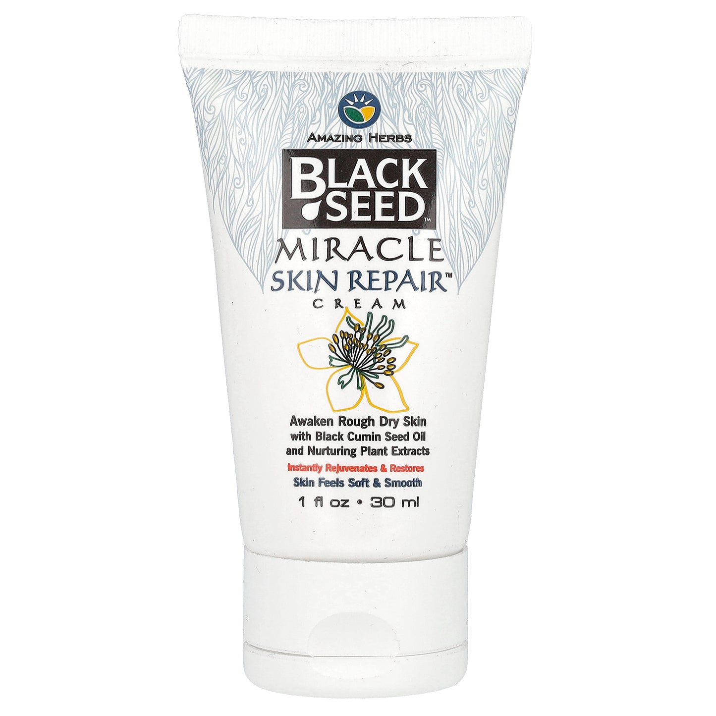 Amazing Herbs, Black Seed, Miracle Skin Repair Cream, 1 fl oz (30 ml)