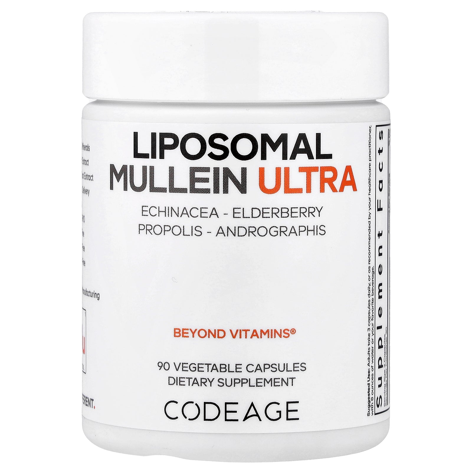 Codeage, Liposomal Mullein Ultra, 90 Vegetable Capsules