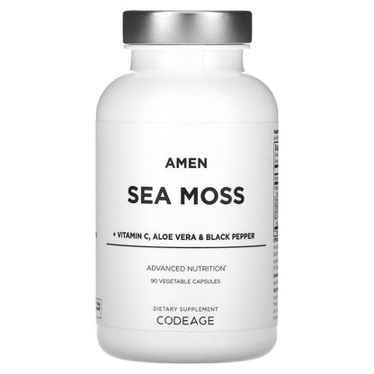 Codeage, Amen, Sea Moss + Vitamin C, Aloe Vera & Black Pepper, 90 Vegetable Capsules