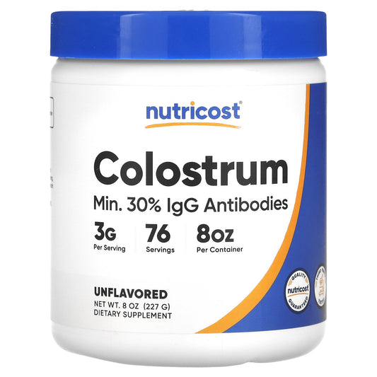 Nutricost, Colostrum, Unflavored, 3 g, 8 oz (227 g)