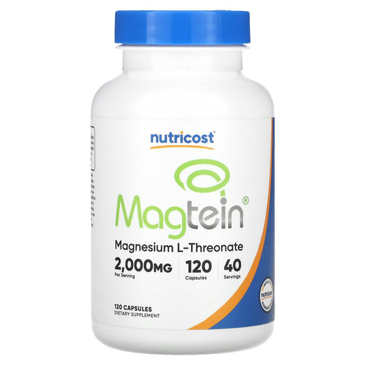 Nutricost, Magtein®, Magnesium L-Threonate, 120 Capsules (666 mg per Capsule)